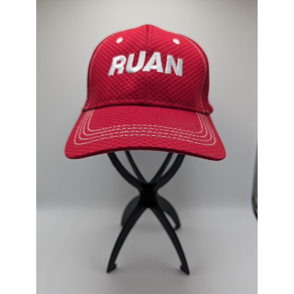 Cap America Golf RUAN Red Mesh Baseball Hat Adjustable Hook Loop Strap Mens